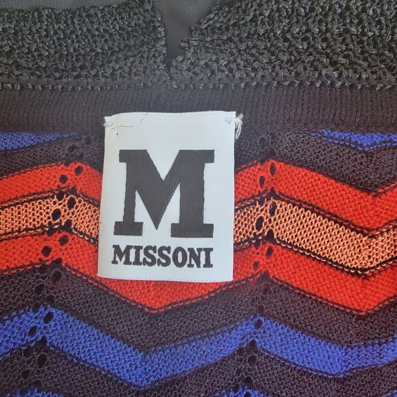 M missoni sleeveless multi colored chevron print dress wmns sz 38 - Picture 4 of 8